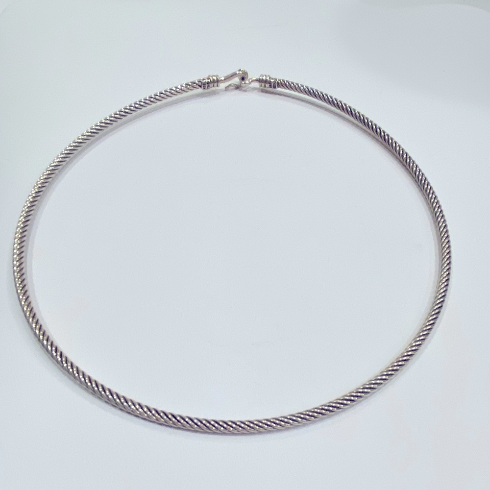 David Yurman vintage choker necklace, sterling silver, 16 inches